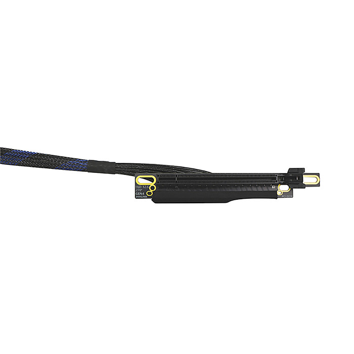 PCIe 4.0 x8 to x16 Adapter Cable Silver-Plated Cable 16GB/s Bidirectional Bandwidth for AI Server Built-in GPU Extension Cable