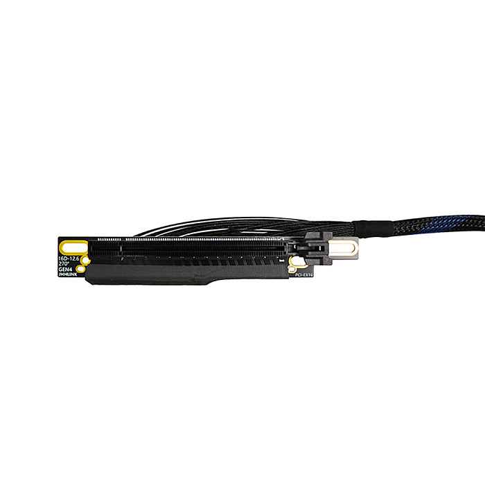 PCIe 4.0 x8 to x16 Adapter Cable Silver-Plated Cable 16GB/s Bidirectional Bandwidth for AI Server Built-in GPU Extension Cable