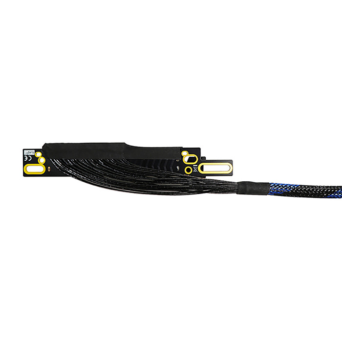 PCIe 4.0 x8 to x16 Adapter Cable Silver-Plated Cable 16GB/s Bidirectional Bandwidth for AI Server Built-in GPU Extension Cable