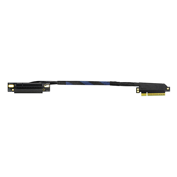 PCIe 4.0 x8 to x8 Adapter Cable Silver-Plated Cable 16GB/s Bidirectional Bandwidth for AI Server Built-in GPU Extension Cable