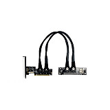  (ADT-Link) PCIe 4.0 x16 SlimSAS Graphics Card Splitter Extension Cable - Supports Dual and Quad Outputs SFF-8654