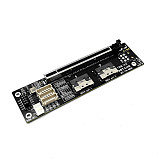  (ADT-Link) PCIe 4.0 x16 SlimSAS Graphics Card Splitter Extension Cable - Supports Dual and Quad Outputs SFF-8654