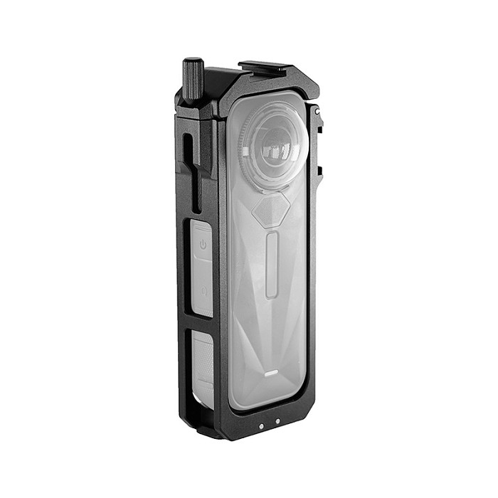 Aluminum Alloy Metal Frame Cage for Insta360 X5 Protective Frame Housing Case with Cold Shoe Mount for Insta 360 X5 Accessories