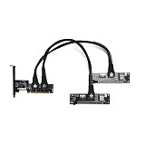  (ADT-Link) PCIe 4.0 x16 SlimSAS Graphics Card Splitter Extension Cable - Supports Dual and Quad Outputs SFF-8654