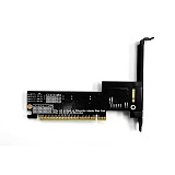  (ADT-Link) PCIe 4.0 x16 SlimSAS Graphics Card Splitter Extension Cable - Supports Dual and Quad Outputs SFF-8654