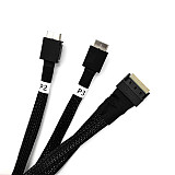  (ADT-Link) PCIe 4.0 x16 SlimSAS Graphics Card Splitter Extension Cable - Supports Dual and Quad Outputs SFF-8654