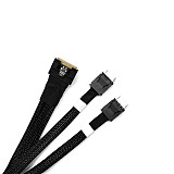  (ADT-Link) PCIe 4.0 x16 SlimSAS Graphics Card Splitter Extension Cable - Supports Dual and Quad Outputs SFF-8654