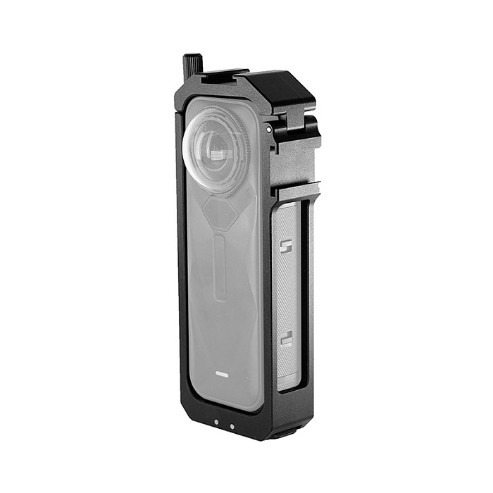 Aluminum Alloy Metal Frame Cage for Insta360 X5 Protective Frame Housing Case with Cold Shoe Mount for Insta 360 X5 Accessories