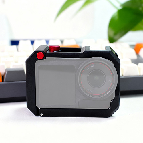 Metal Camera Cage for DJI Osmo Action 5 Pro/4/3 Camera Case Protective Frame with Cold Shoe Mount Expansion Camera Accessories