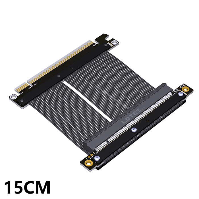 Graphics Card Extension Cable Single/Double Reversible PCIe 5.0 x16 Full-Speed Stable Compatible with ITX A4 Chassis