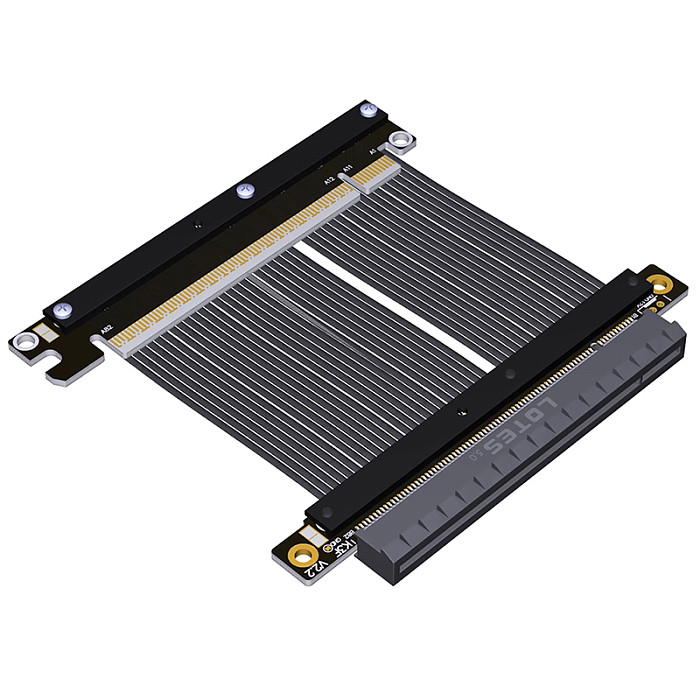 Graphics Card Extension Cable Single/Double Reversible PCIe 5.0 x16 Full-Speed Stable Compatible with ITX A4 Chassis