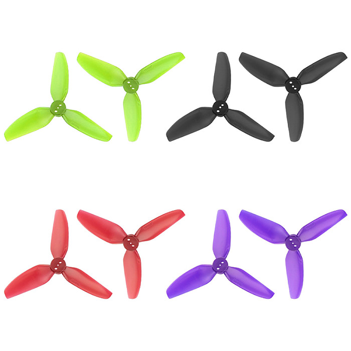 HQProp T3X3X3 (2CW 2CCW) 3inch 9.8mm 3-blade PC propeller For Quadcopter Drone