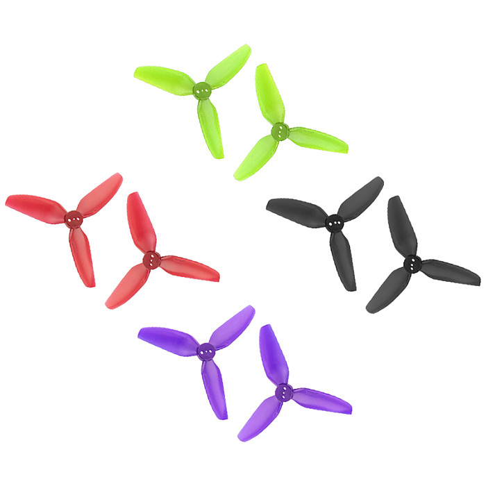 HQProp T3X3X3 (2CW 2CCW) 3inch 9.8mm 3-blade PC propeller For Quadcopter Drone