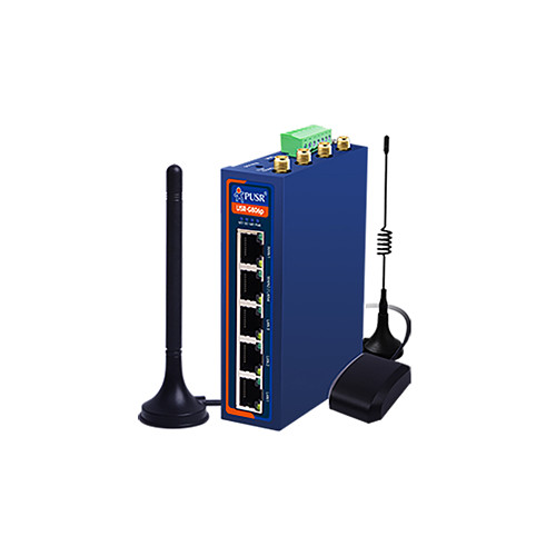 USR-G806p RS232 RS485 Dual Serial Enhanced 4G Industrial Wifi Router Adopting High-end CPU Solution With 5 Ethernet Port&GNSS