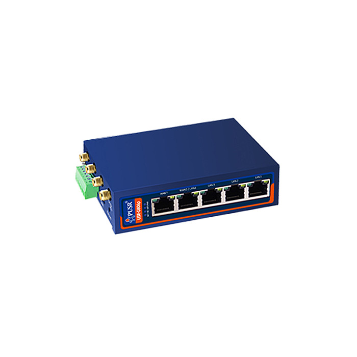 USR-G806p RS232 RS485 Dual Serial Enhanced 4G Industrial Wifi Router Adopting High-end CPU Solution With 5 Ethernet Port&GNSS