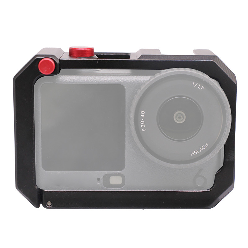 For DJI Osmo Action 6 Metal Cage With Cold Shoe Mount Aluminum Alloy Protective Frame Camera Mount Case For DJI  Action 6 Accessories