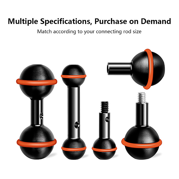 17mm/25.4mm Mini Dual/Single Aluminum Alloy Ball Head Adapter Converter For Joint Motorcycle Phone Extension Bracket Extension Rod