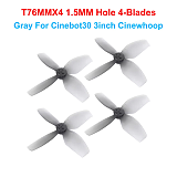 2Pairs HQProp T76MMX3 D76MMX3 T76MMX3V2 76mm 3-Blade 4-Blades PC Propeller for RC 3 inch Cinewhoop Drones CineLog30 Cinebot30