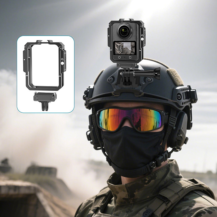 Multi-functional Camera Cage Protective Frame For DJI OSMO 360 Panoramic Action Camera Imperial 1/4  Threaded Metal Expansion Frame for Panoramic Cameras with Vertical/Horizontal Shooting