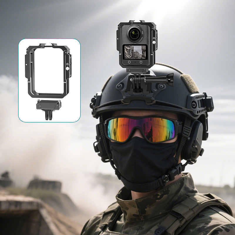 Multi-functional Camera Cage Protective Frame For DJI OSMO 360 Panoramic Action Camera Imperial 1/4  Threaded Metal Expansion Frame for Panoramic Cameras with Vertical/Horizontal Shooting