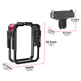 Multi-functional Camera Cage Protective Frame For DJI OSMO 360 Panoramic Action Camera Imperial 1/4  Threaded Metal Expansion Frame for Panoramic Cameras with Vertical/Horizontal Shooting
