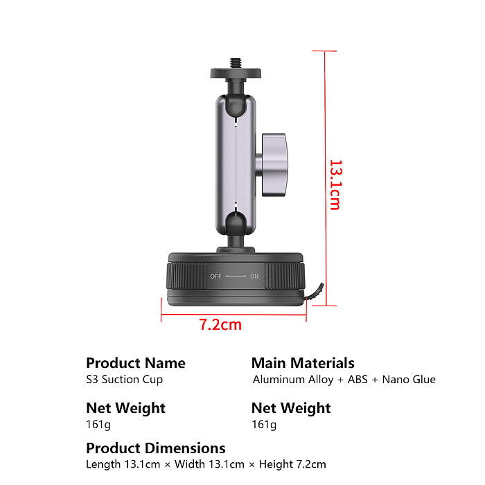 Suction Cup Phone Holder for GoPro Hero 13 12 11 for DJI OSMO 360 Insta360 Action Camera Window Car Mount for Go Pro Accessories