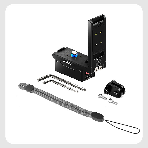 XT-XINTE Aluminum Alloy Magnetic Quick-Release Vertical/Horizontal Shooting Mount Charging Base Compatible with DJI Osmo 360 Action Camera Panoramic Camera Quick Release L Plate Adapter