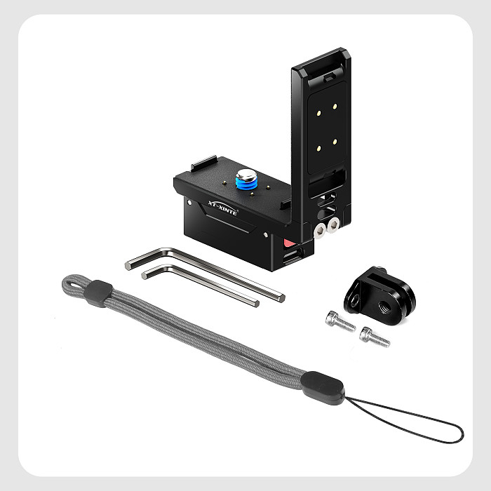 XT-XINTE Aluminum Alloy Magnetic Quick-Release Vertical/Horizontal Shooting Mount Charging Base Compatible with DJI Osmo 360 Action Camera Panoramic Camera Quick Release L Plate Adapter