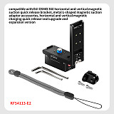 XT-XINTE Aluminum Alloy Magnetic Quick-Release Vertical/Horizontal Shooting Mount Charging Base Compatible with DJI Osmo 360 Action Camera Panoramic Camera Quick Release L Plate Adapter