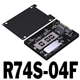 M. 2 NVMe to U.2/U.3/SATA adapter hard drive box CNC aluminum alloy shell Gen4 Gen5 (R74S-02F/R74S-04F welded AVX supercapacitor)