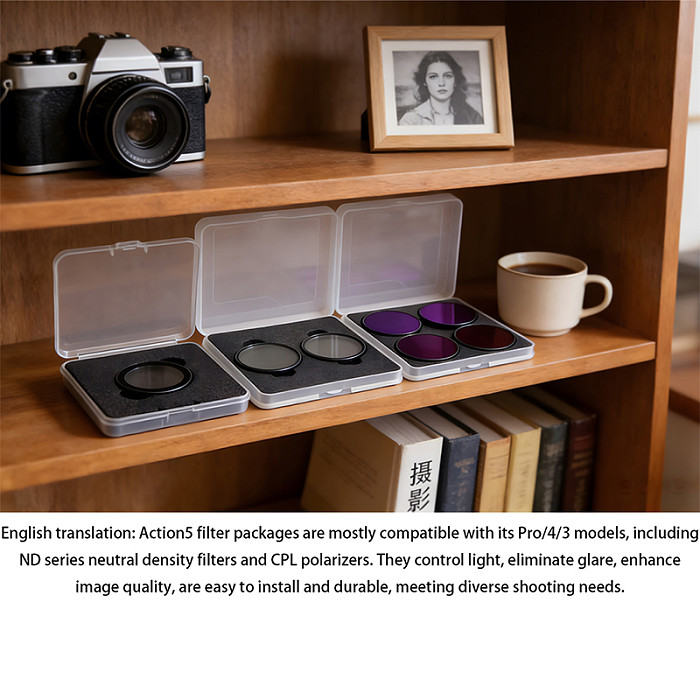 DJI Action 3/4/5 Pro Camera Filters - CPL, UV, Variable ND & Effect Filters (Star, Black Mist)