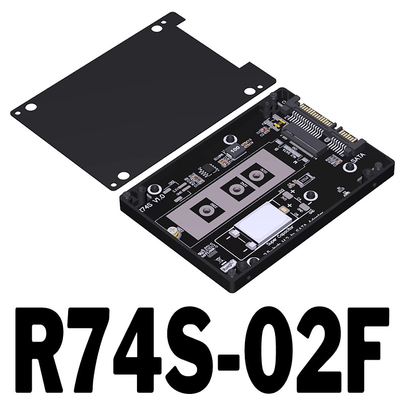 M. 2 NVMe to U.2/U.3/SATA adapter hard drive box CNC aluminum alloy shell Gen4 Gen5 (R74S-02F/R74S-04F welded AVX supercapacitor)