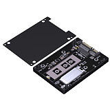 M. 2 NVMe to U.2/U.3/SATA adapter hard drive box CNC aluminum alloy shell Gen4 Gen5 (R74S-02F/R74S-04F welded AVX supercapacitor)