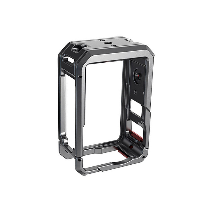 Aluminum Alloy camera housing Dual Interface Mount with Cold Shoe and 1/4  Thread for DJI Action 6  Camera cage