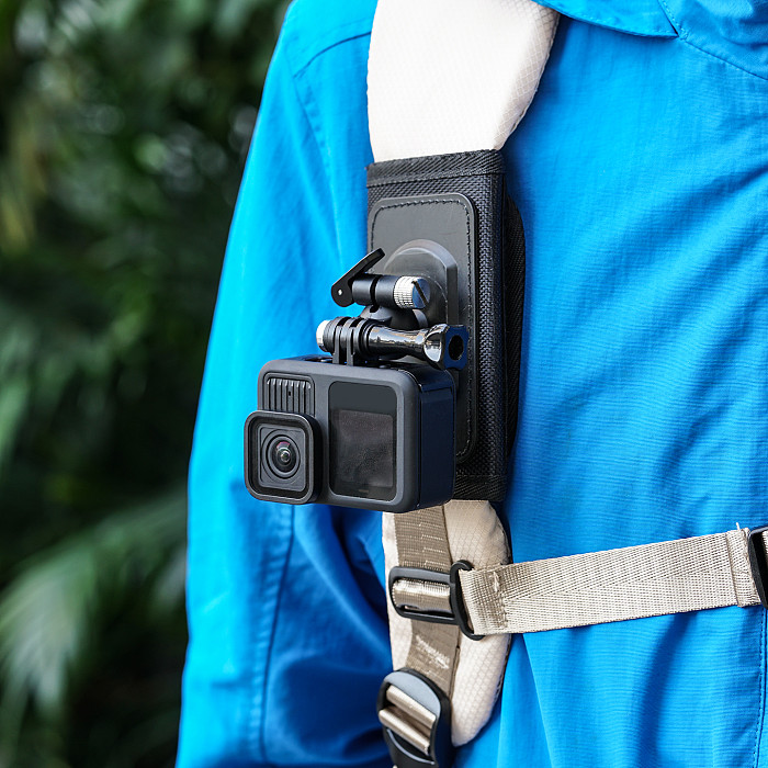 XT-XINTE Action Camera Backpack Clip Chest Mount for GoPro 13 DJI Osmo Action 6 and Insta360 Ace Pro for flexible shooting and recording