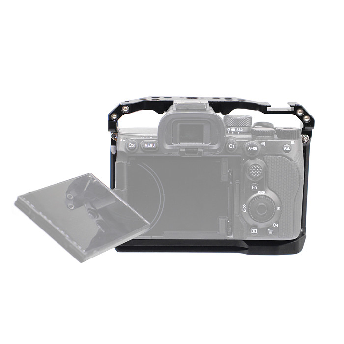 Aluminum Alloy Vertical Shooting Cage Vlogging Cage for Sony A7M5 A7R5 Live Streaming Photography