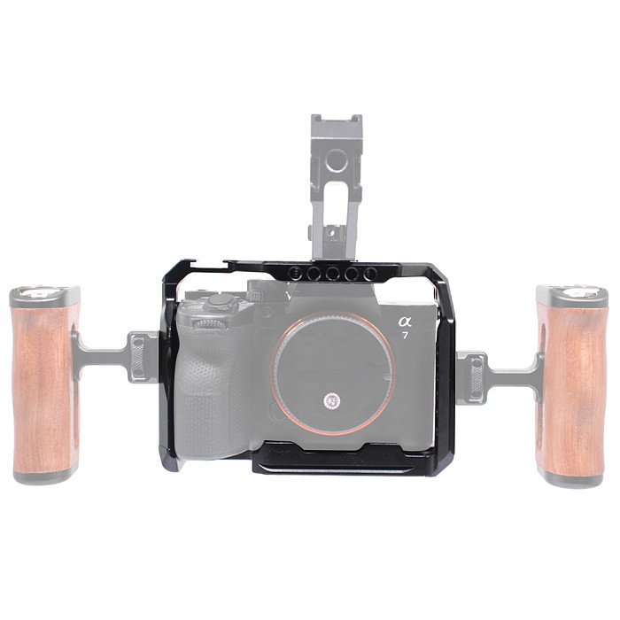 Aluminum Alloy Vertical Shooting Cage Vlogging Cage for Sony A7M5 A7R5 Live Streaming Photography