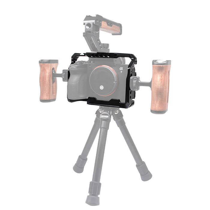 Aluminum Alloy Vertical Shooting Cage Vlogging Cage for Sony A7M5 A7R5 Live Streaming Photography