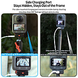 XT-XINTE Aluminum Alloy Rechargeable Magnetic Quick-Release Base for DJI OSMO 360 Panoramic Camera 17mm Ball Head Clamp Expansion Type-C Charging Port