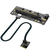 6Pin/24Pin ATX Power Connector PCIe 4.0 x16 to M.2 NVMe Adapter for 2230 2280 SSD GPU Slot to M.2 Converter Card