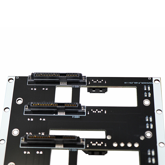 5-Bay SATA HDD Backplane, NAS Server Case Storage Backplane PCB, SATA 6Gbps 4-Pin Power for NAS Enclosure DIY