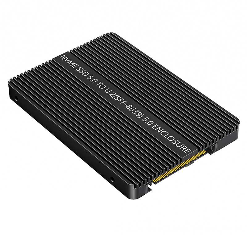 For NVMe SSD 5.0 to U.2(SFF-8639) 5.0 2.5  7mm Thickness SSD Adapter Card with Thermal Pad for M.2 NVMe 2230/2242/2260/ 2280 SSD