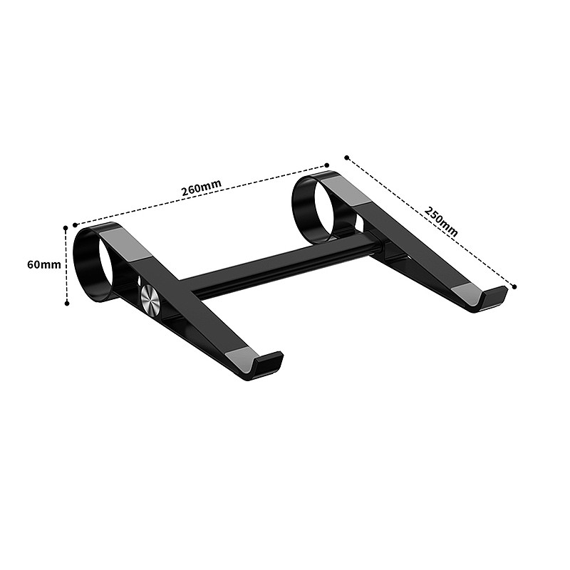 Aluminum Alloy Portable Laptop Stand for Notebooks - Universal Height-Adjustable Desk Stand for Computers and Tablets Heat Dissipation
