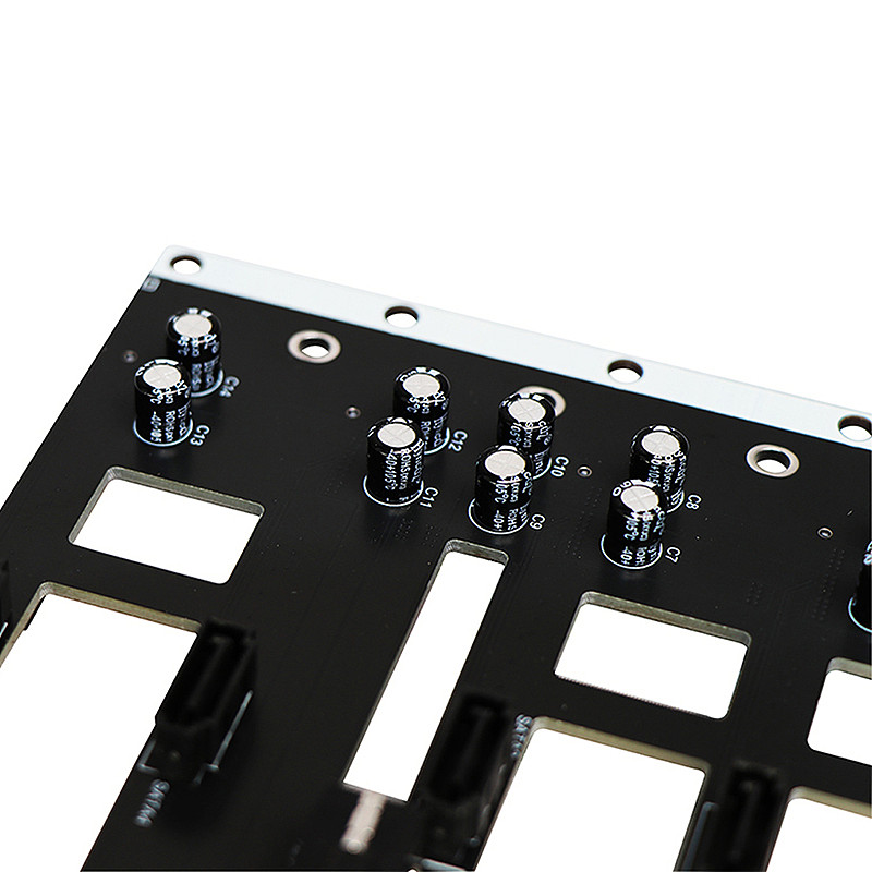 5-Bay SATA HDD Backplane, NAS Server Case Storage Backplane PCB, SATA 6Gbps 4-Pin Power for NAS Enclosure DIY