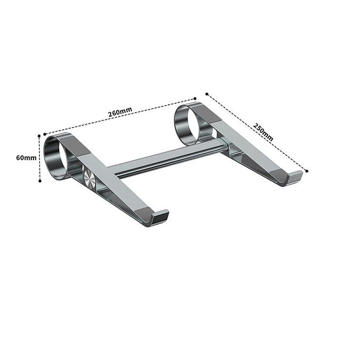 Aluminum Alloy Portable Laptop Stand for Notebooks - Universal Height-Adjustable Desk Stand for Computers and Tablets Heat Dissipation