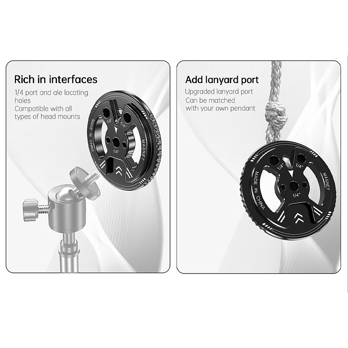 Magsafe Magnetic Camera Mount  1/4  Cold Shoe Adapter with Arri Rosette for Video Rig Smartphone Holder