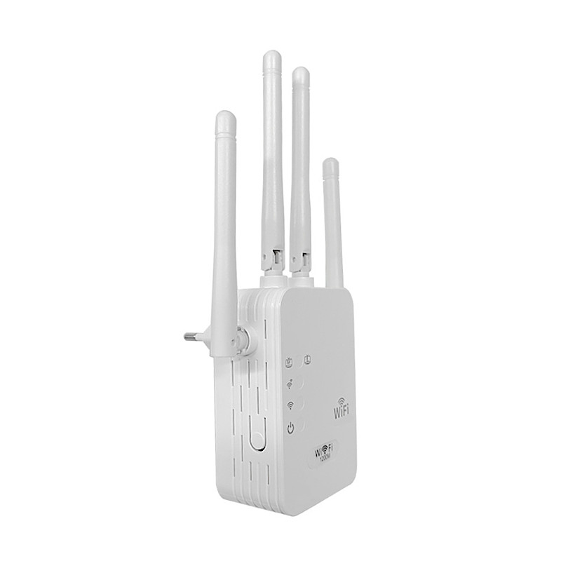 WiFi signal amplifier repeater four antenna wireless network expansion 1200M dual band WiFi amplifier available in US/EU/UK (single frequency/dual frequency/EU/white)