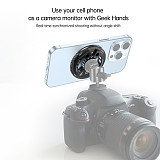 Magsafe Magnetic Camera Mount  1/4  Cold Shoe Adapter with Arri Rosette for Video Rig Smartphone Holder