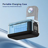 For Insta360 X4 Air Action Camera Battery Charger Portable Charging Case 2-Slot Charger With Micro SD Card Slots