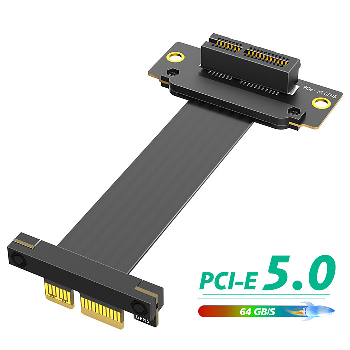 PCI-E 4.0 16X to M2 extension cable (ATX 24PIN power supply-2280 size) /PCI-E 5.0 1X Dual 90 Degree Extension Cable/PCI-E 16X 5.0 16X with Dual NVME  Material PCB Board 